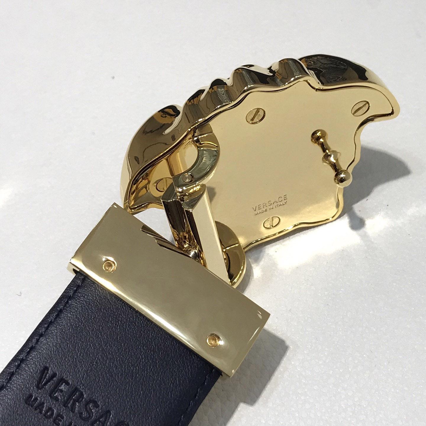 Versace Reversible Leather Belt  - PerfectKickZ