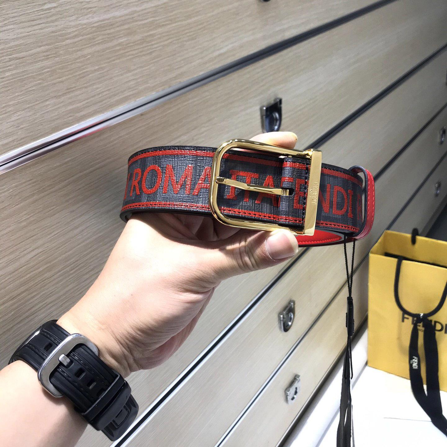 Fendi Reversible Leather Belt - PerfectKickZ