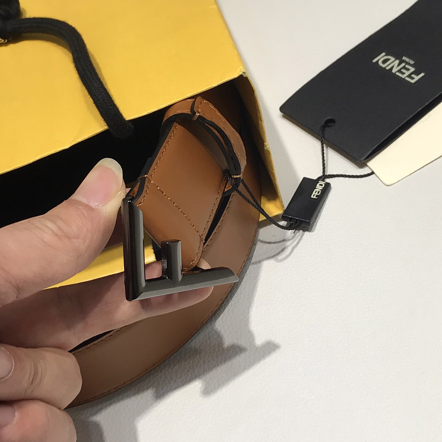 Fendi Brown Leather Belt - PerfectKickZ