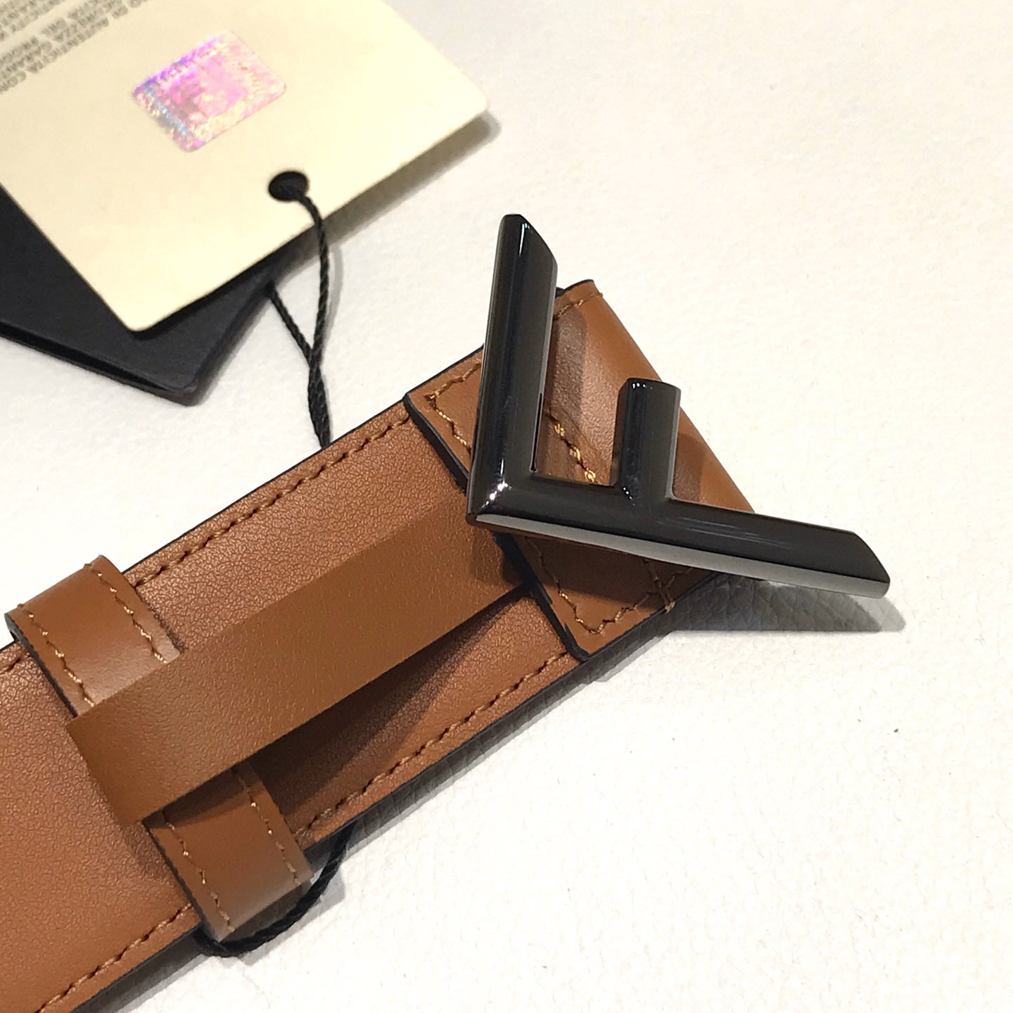 Fendi Brown Leather Belt - PerfectKickZ