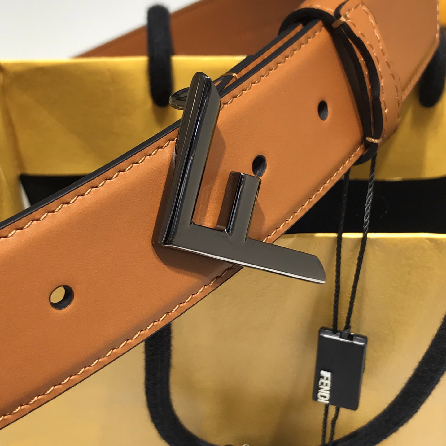 Fendi Brown Leather Belt - PerfectKickZ