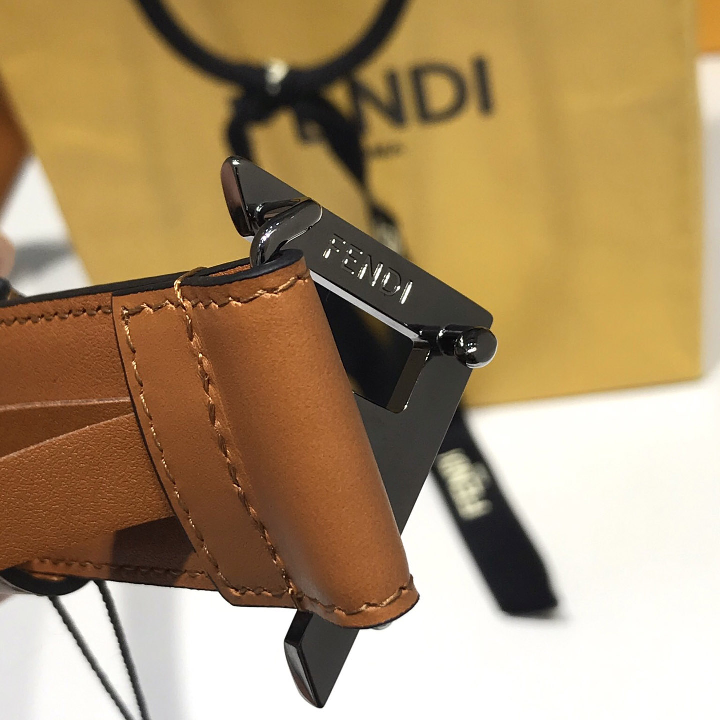Fendi Brown Leather Belt - PerfectKickZ