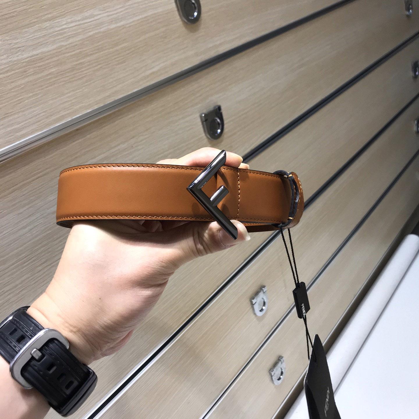 Fendi Brown Leather Belt - PerfectKickZ