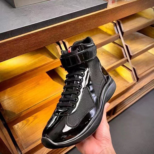 Prada America's Cup High 'Red Silver'Sneakers(upon uk size) - PerfectKickZ