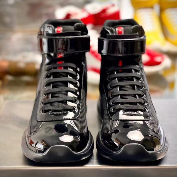 Prada America's Cup High 'Red Silver'Sneakers(upon uk size) - 