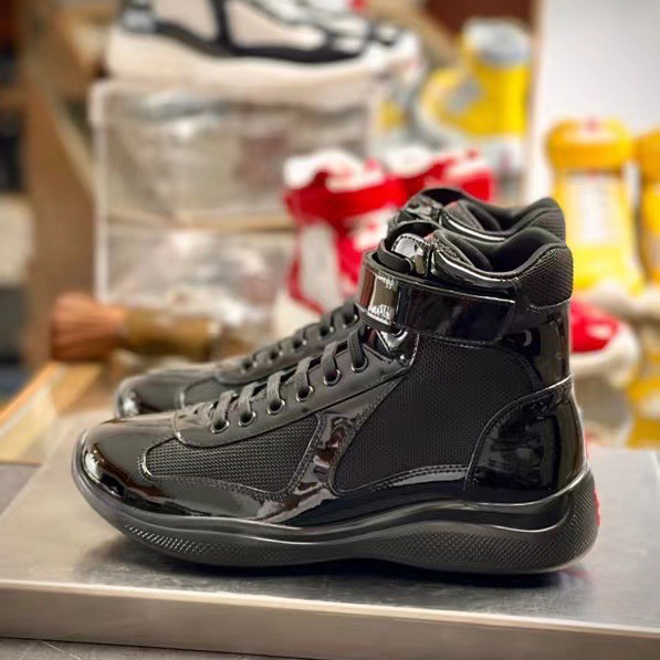 Prada America's Cup High 'Red Silver'Sneakers(upon uk size) - 