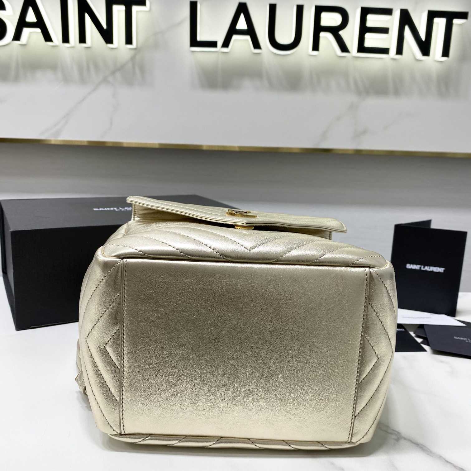 Saint Laurent Joe Drawstring Quilted Backpack(22-29-15cm) - PerfectKickZ