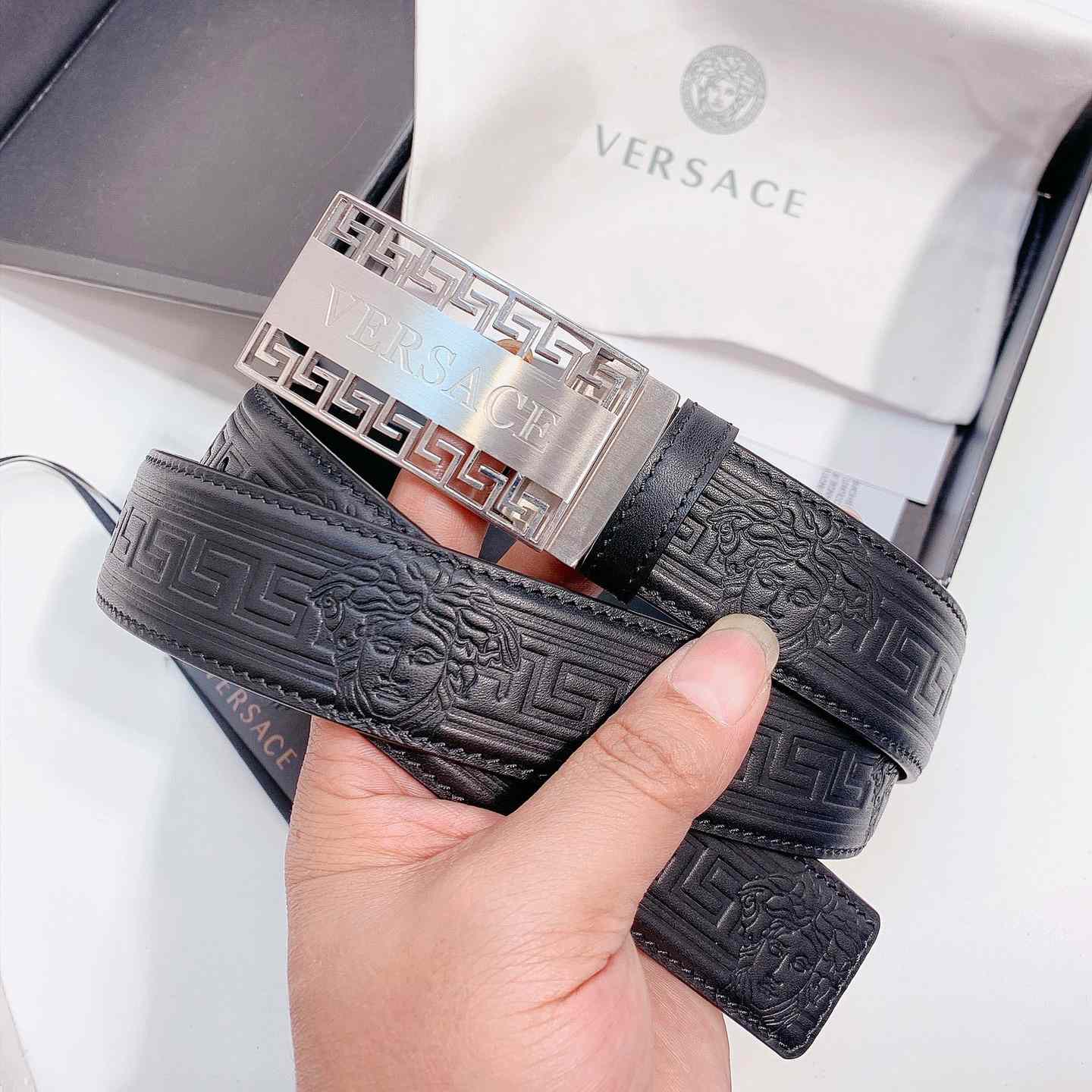 Versace Leather Belt - PerfectKickZ