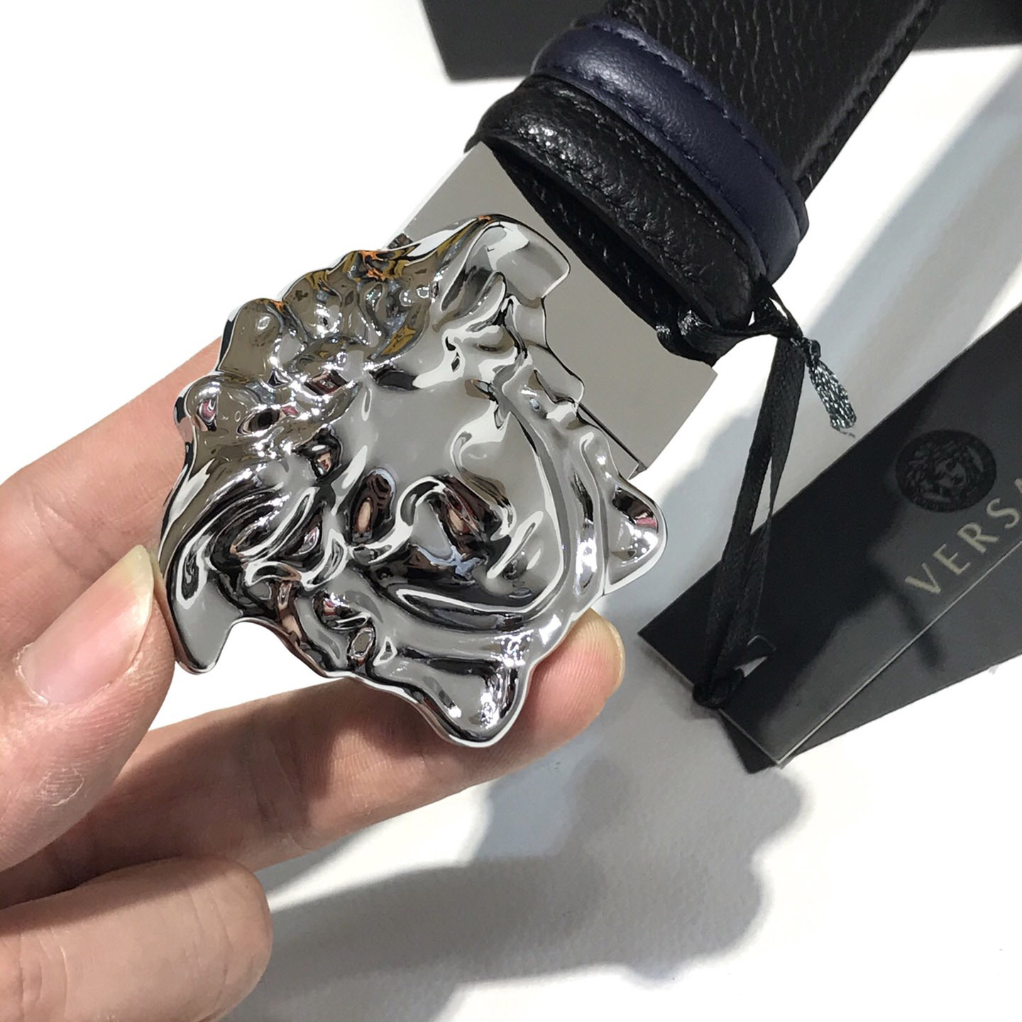 Versace Reversible Leather Belt  - PerfectKickZ