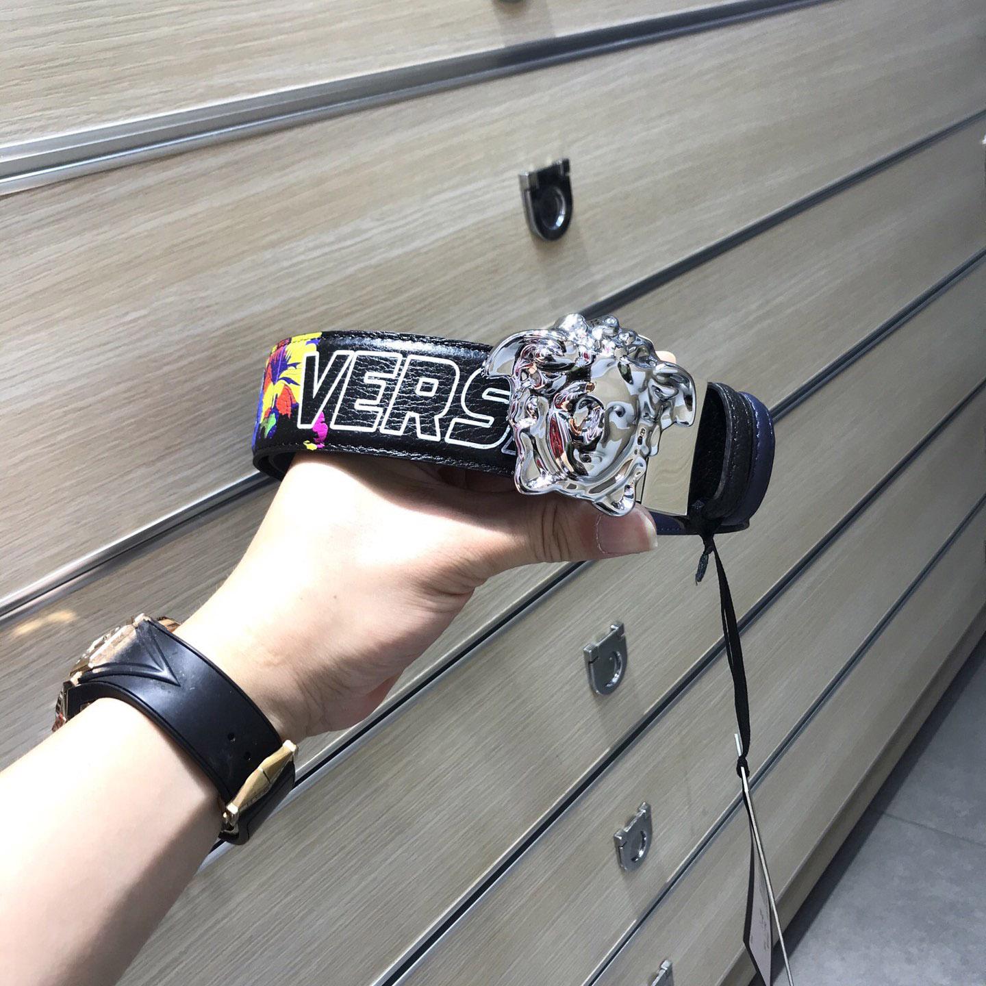 Versace Reversible Leather Belt  - PerfectKickZ