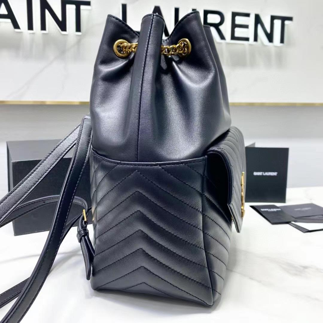 Saint Laurent Joe Drawstring Quilted Backpack(22-29-15cm) - PerfectKickZ