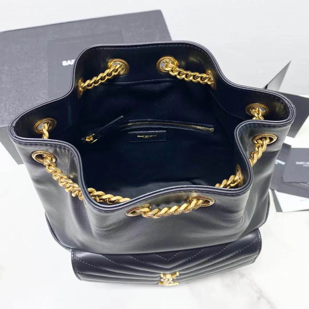 Saint Laurent Joe Drawstring Quilted Backpack(22-29-15cm) - PerfectKickZ