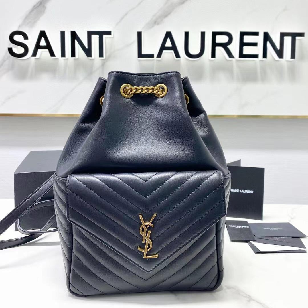 Saint Laurent Joe Drawstring Quilted Backpack(22-29-15cm) - PerfectKickZ