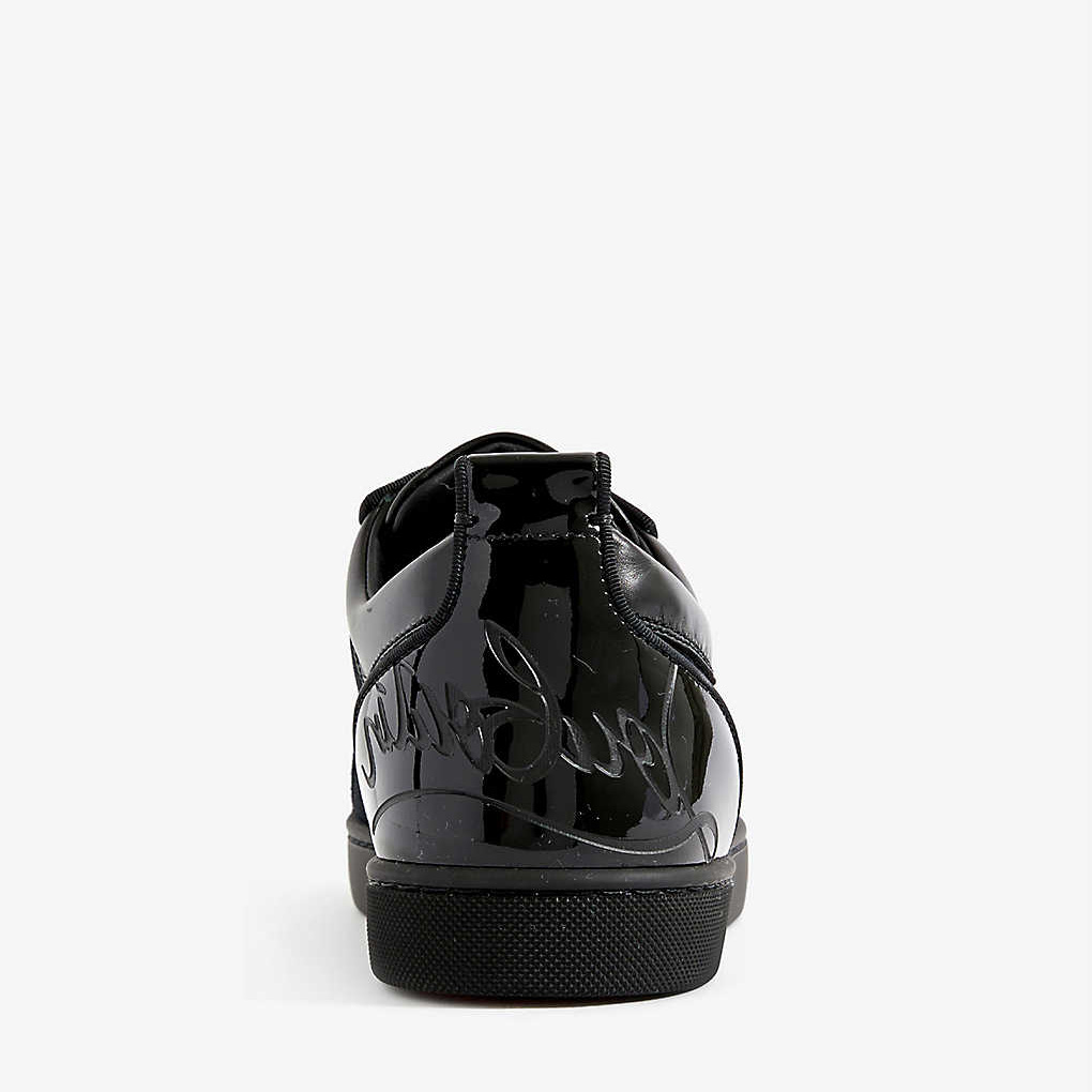 Christian Louboutin Fun Louis Junior Spike-Embellished Leather And Mesh Low-Top Trainers - PerfectKickZ