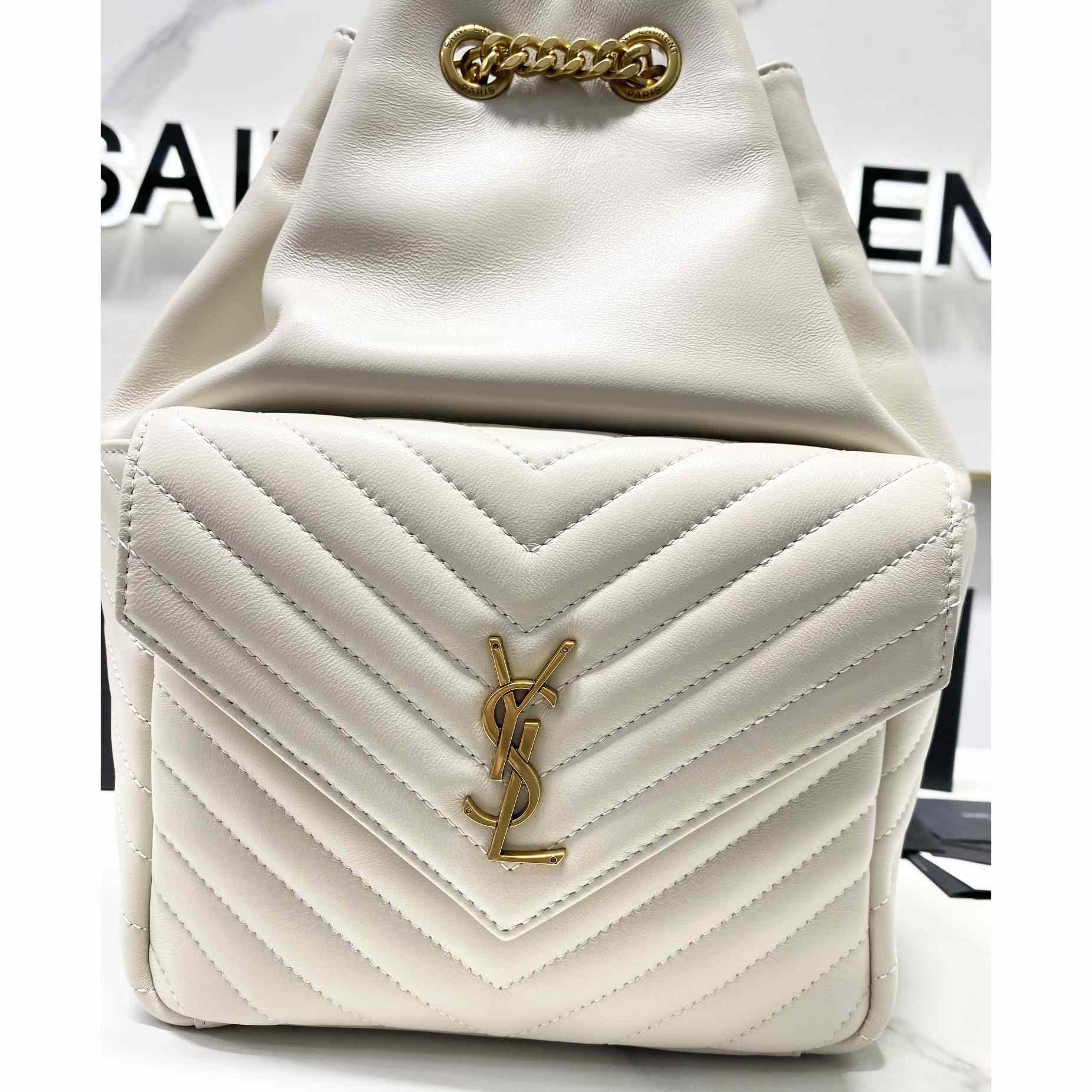 Saint Laurent Joe Drawstring Quilted Backpack(22-29-15cm) - PerfectKickZ