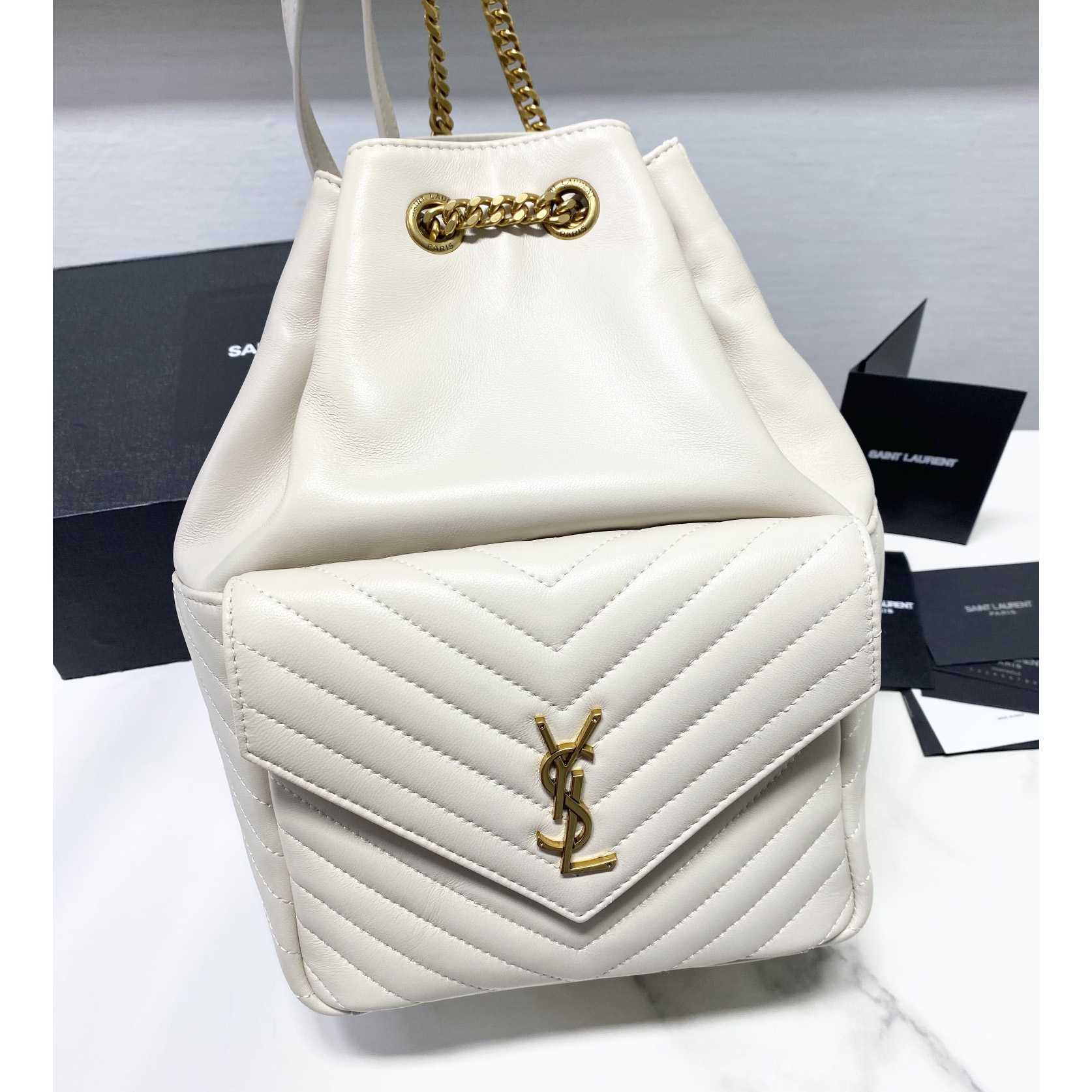 Saint Laurent Joe Drawstring Quilted Backpack(22-29-15cm) - PerfectKickZ