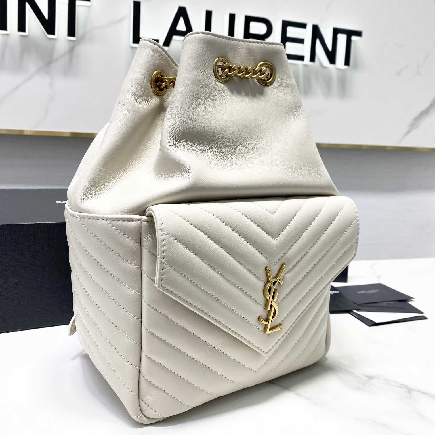Saint Laurent Joe Drawstring Quilted Backpack(22-29-15cm) - PerfectKickZ