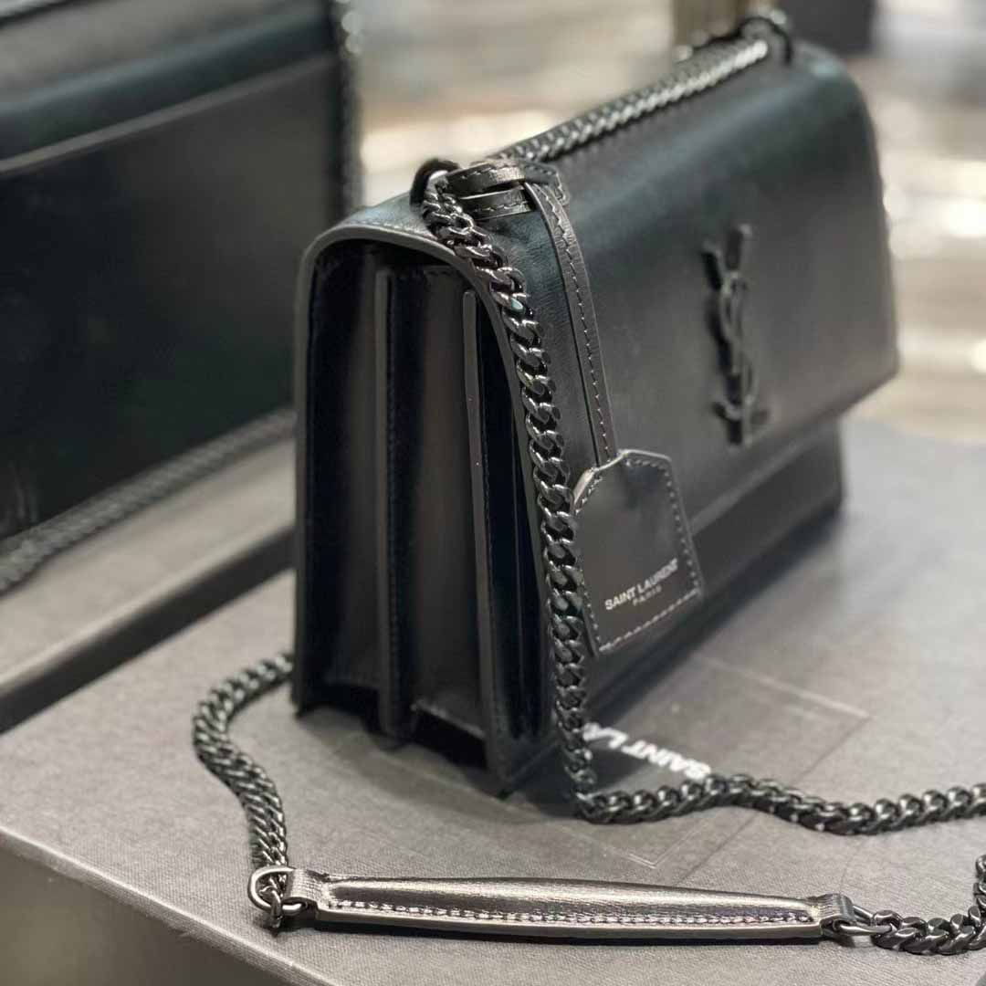 Saint Laurent Sunset Medium Chain Bag In Smooth Leather(22-8-16cm) - PerfectKickZ