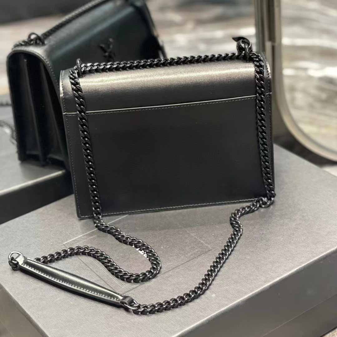 Saint Laurent Sunset Medium Chain Bag In Smooth Leather(22-8-16cm) - PerfectKickZ
