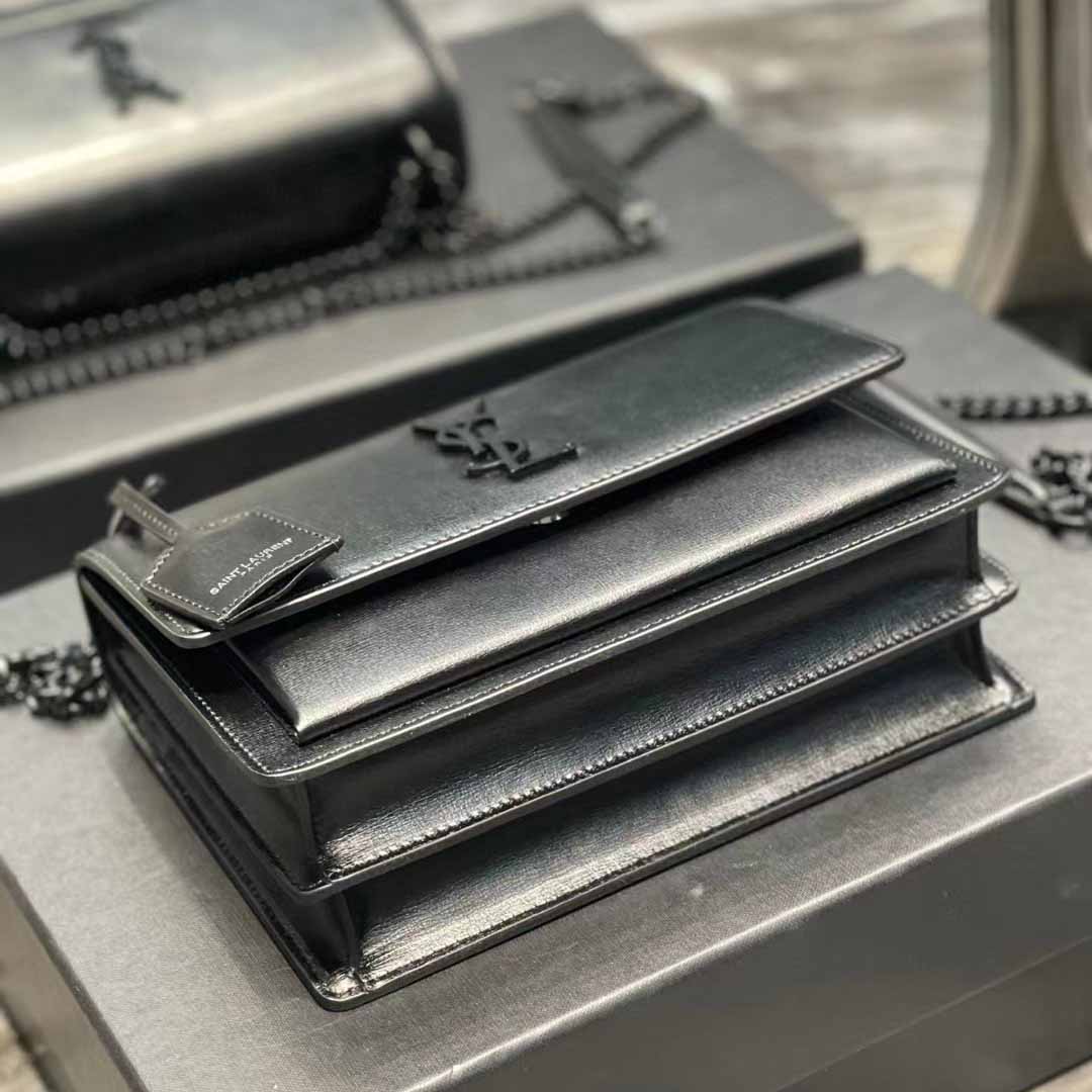 Saint Laurent Sunset Medium Chain Bag In Smooth Leather(22-8-16cm) - PerfectKickZ