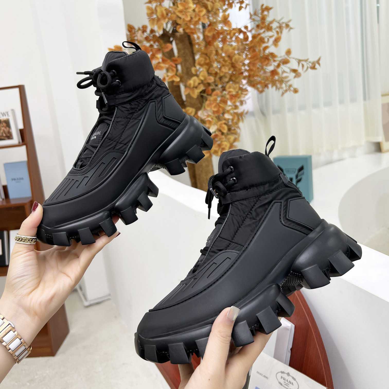 Prada Cloudbust Thunder High-Top Sneakers - PerfectKickZ