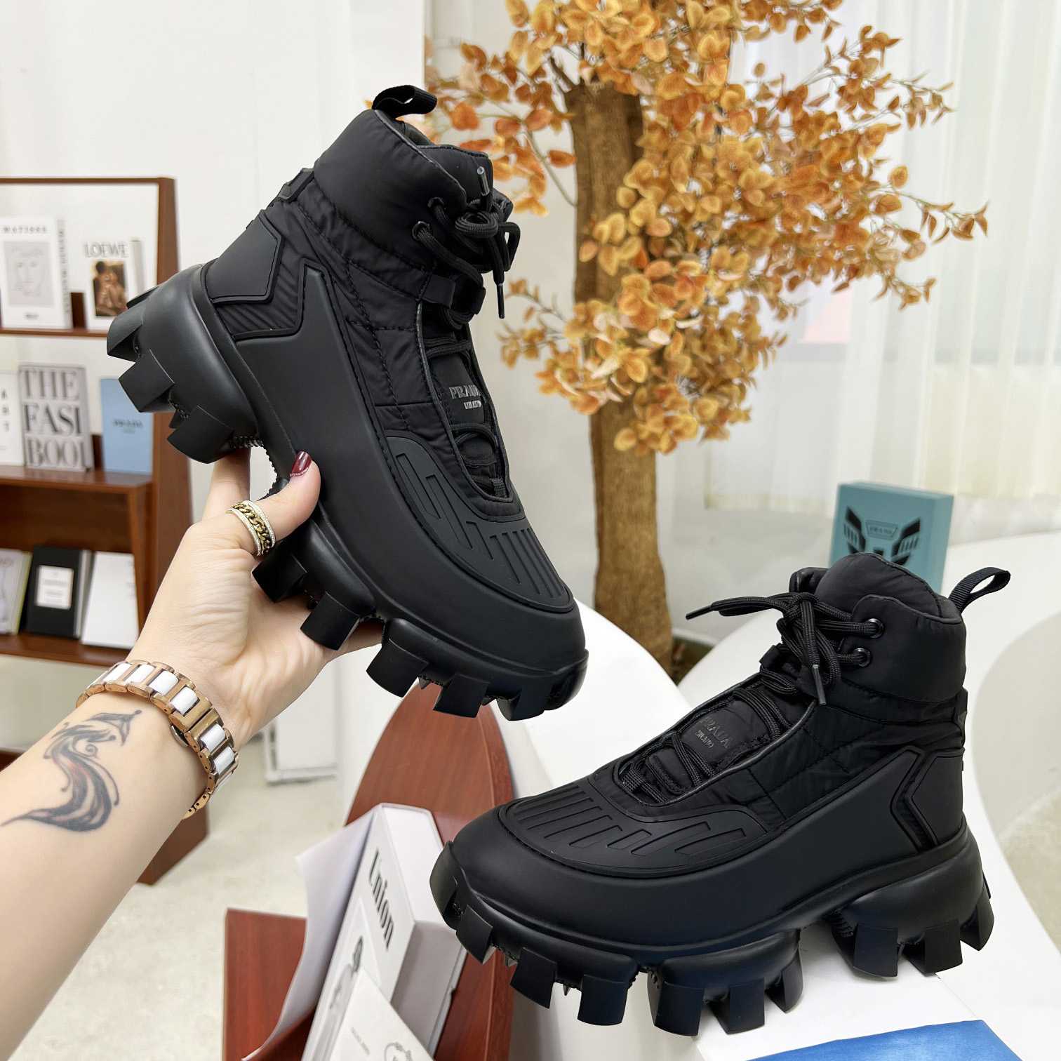 Prada Cloudbust Thunder High-Top Sneakers - PerfectKickZ