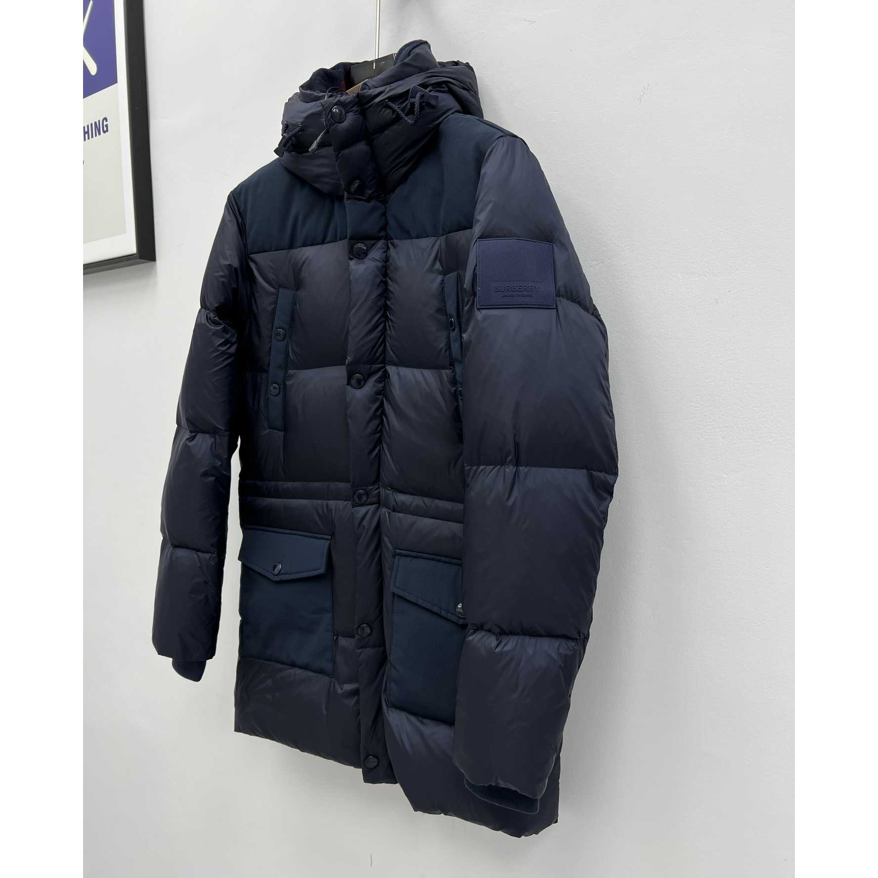 Burberry Logo Appliqué Nylon Puffer Coat - PerfectKickZ