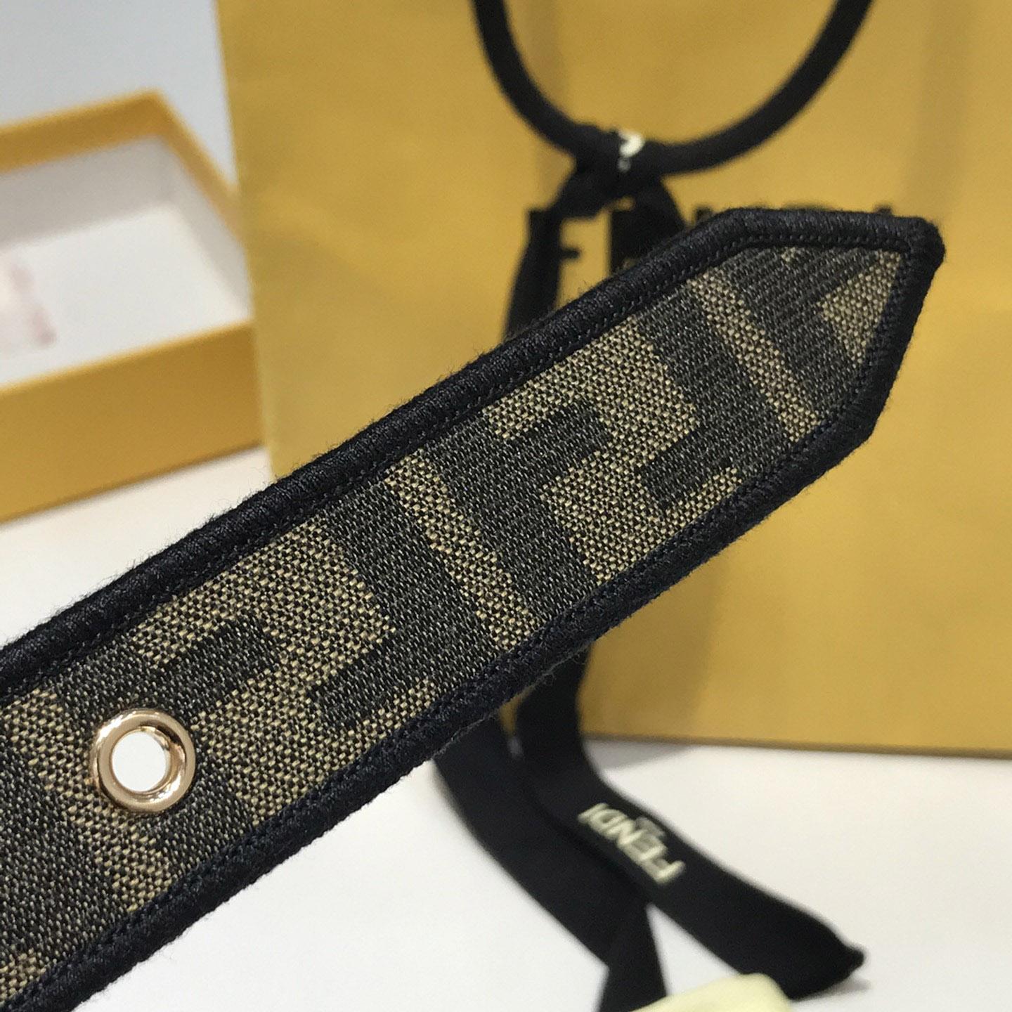 Fendi FF Jacquard Fabric Belt - PerfectKickZ