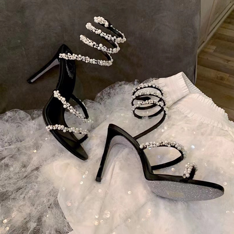 Rene Caovilla Stiletto Heel Sandals - PerfectKickZ