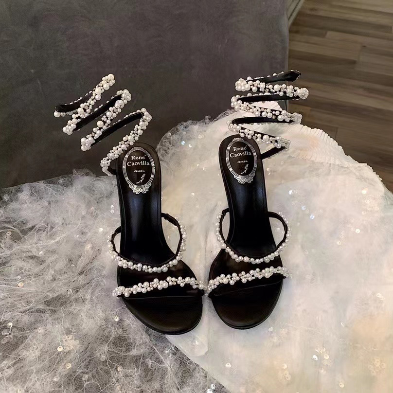Rene Caovilla Stiletto Heel Sandals - PerfectKickZ