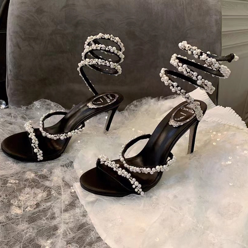 Rene Caovilla Stiletto Heel Sandals - PerfectKickZ