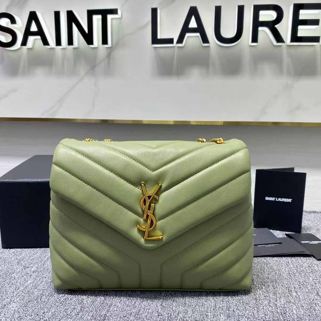 Saint Laurent Loulou Small Chain Bag In Quilted "Y" Leather(25-17-9cm) - PerfectKickZ