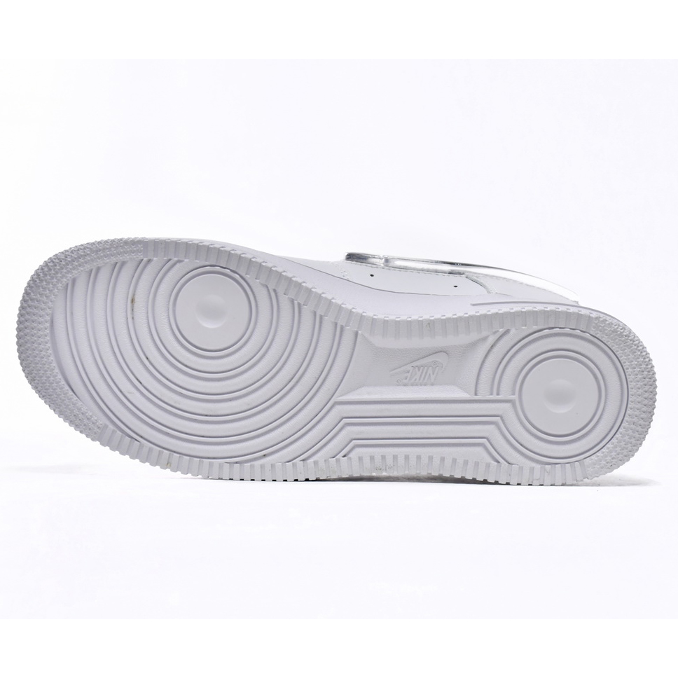 Nike Air Force 1 Low White Metallic Silver Sneaker      DC9651-100 - PerfectKickZ