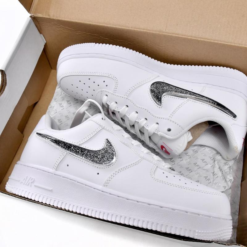 Nike Air Force 1 Low White Metallic Silver Sneaker      DC9651-100 - PerfectKickZ