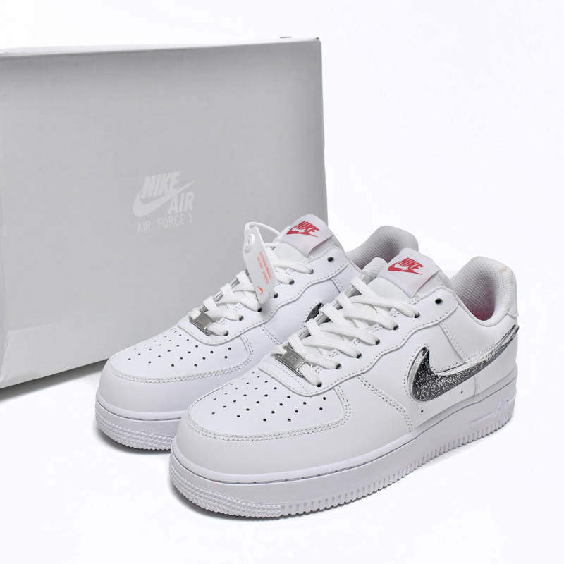 Nike Air Force 1 Low White Metallic Silver Sneaker      DC9651-100 - PerfectKickZ