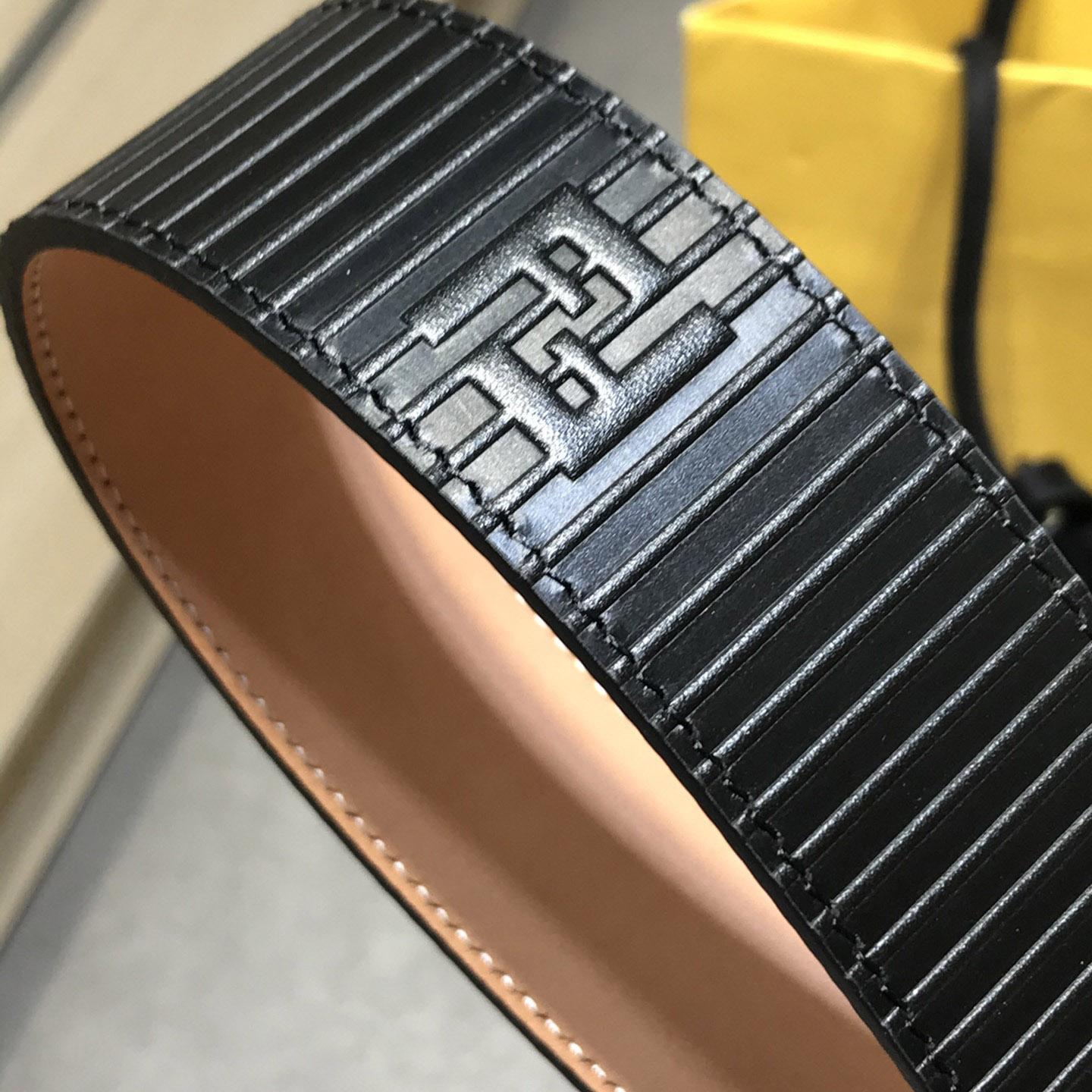 Fendi Black Leather Belt - PerfectKickZ