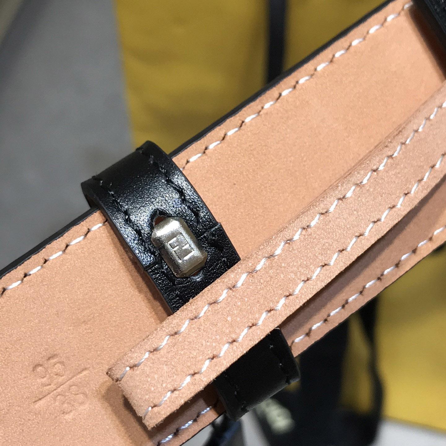 Fendi Black Leather Belt - PerfectKickZ