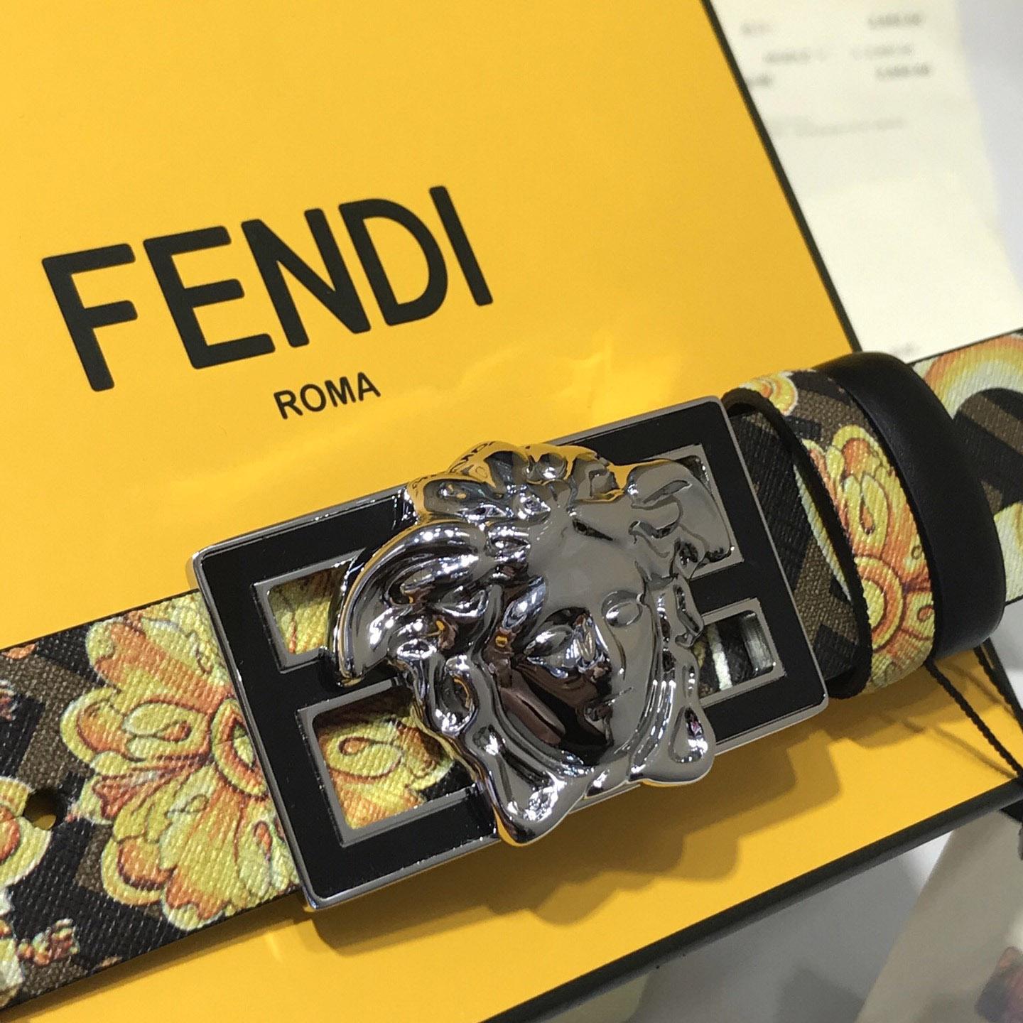 Versace Fendace Baroque Reversible Belt - PerfectKickZ