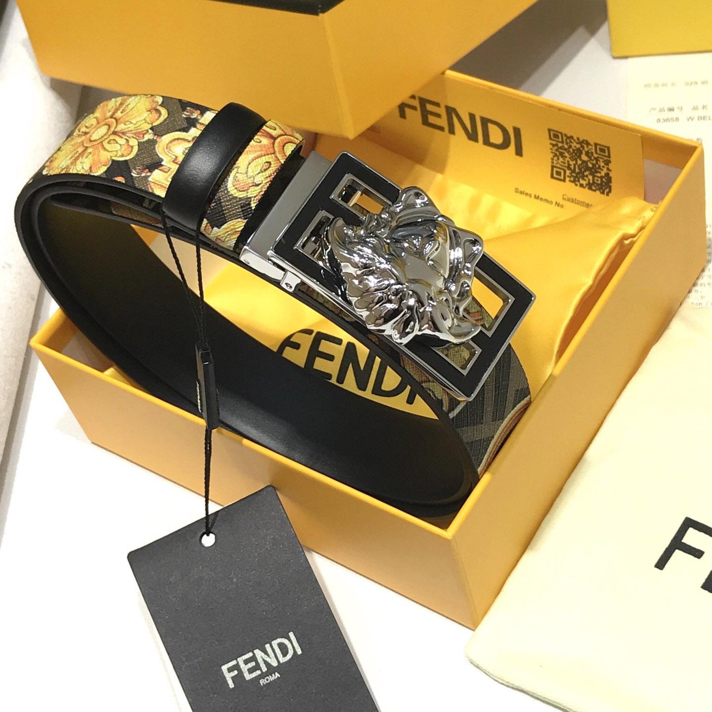 Versace Fendace Baroque Reversible Belt - PerfectKickZ