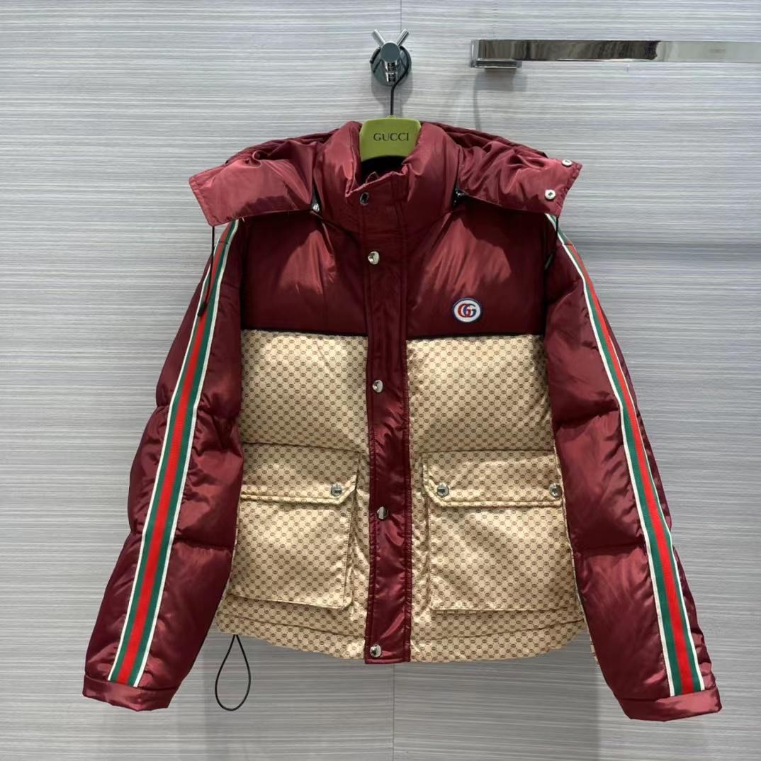 Gucci Jumbo GG Canvas Down Jacket - PerfectKickZ