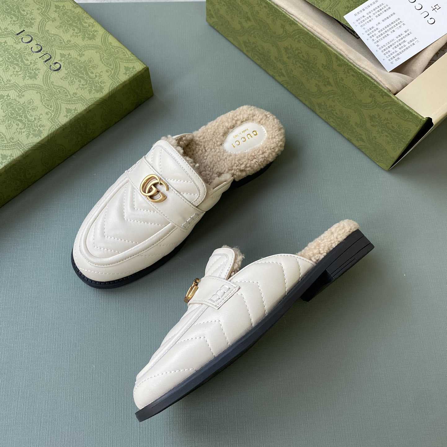 Gucci Women's Double G Slippers - PerfectKickZ