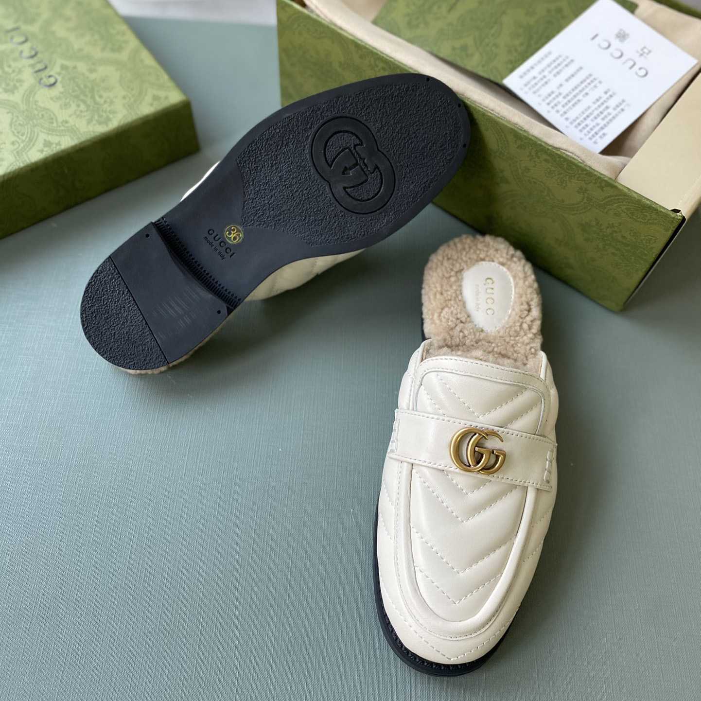Gucci Women's Double G Slippers - PerfectKickZ
