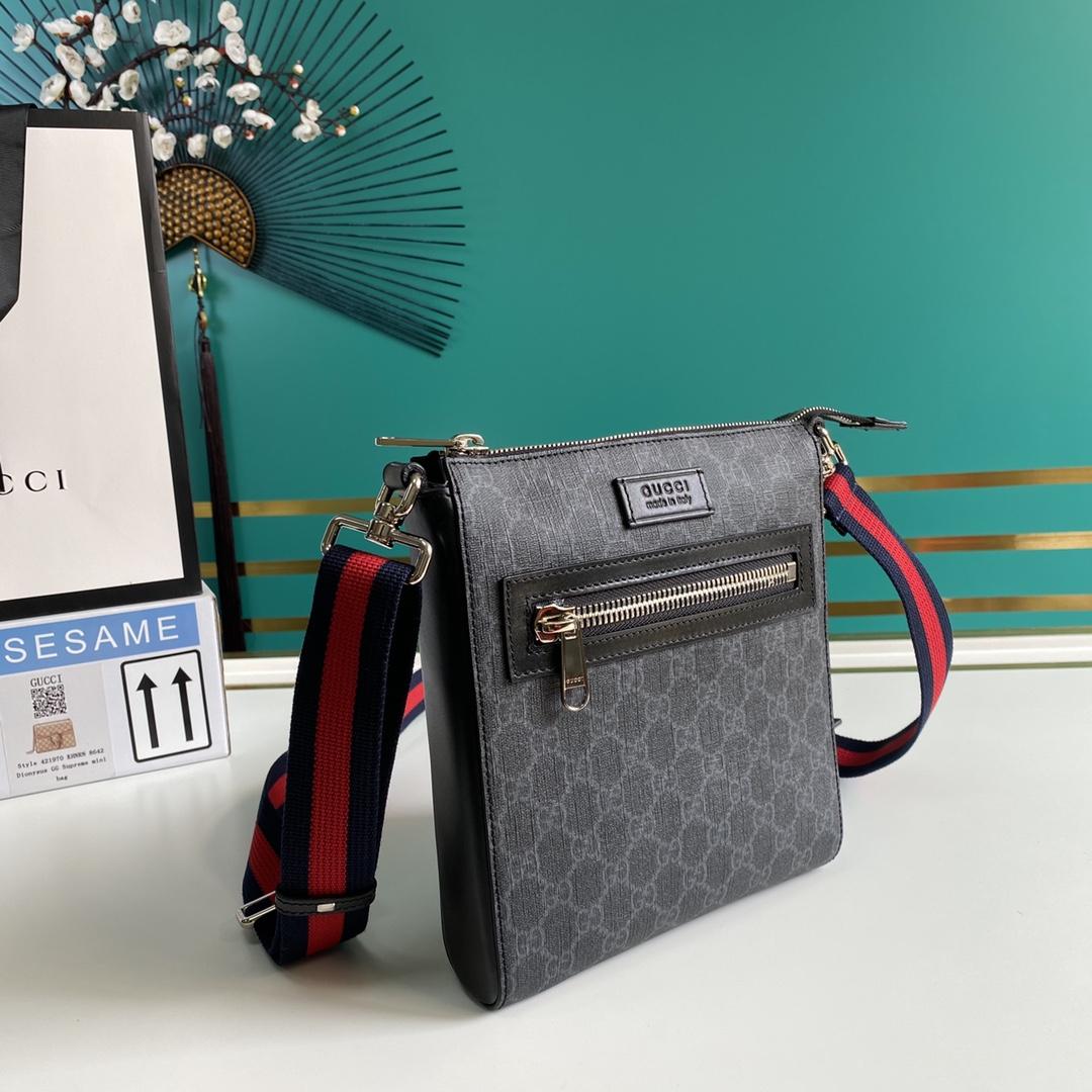 Gucci GG Black Small Messenger Bag(21-23-4cm) - PerfectKickZ