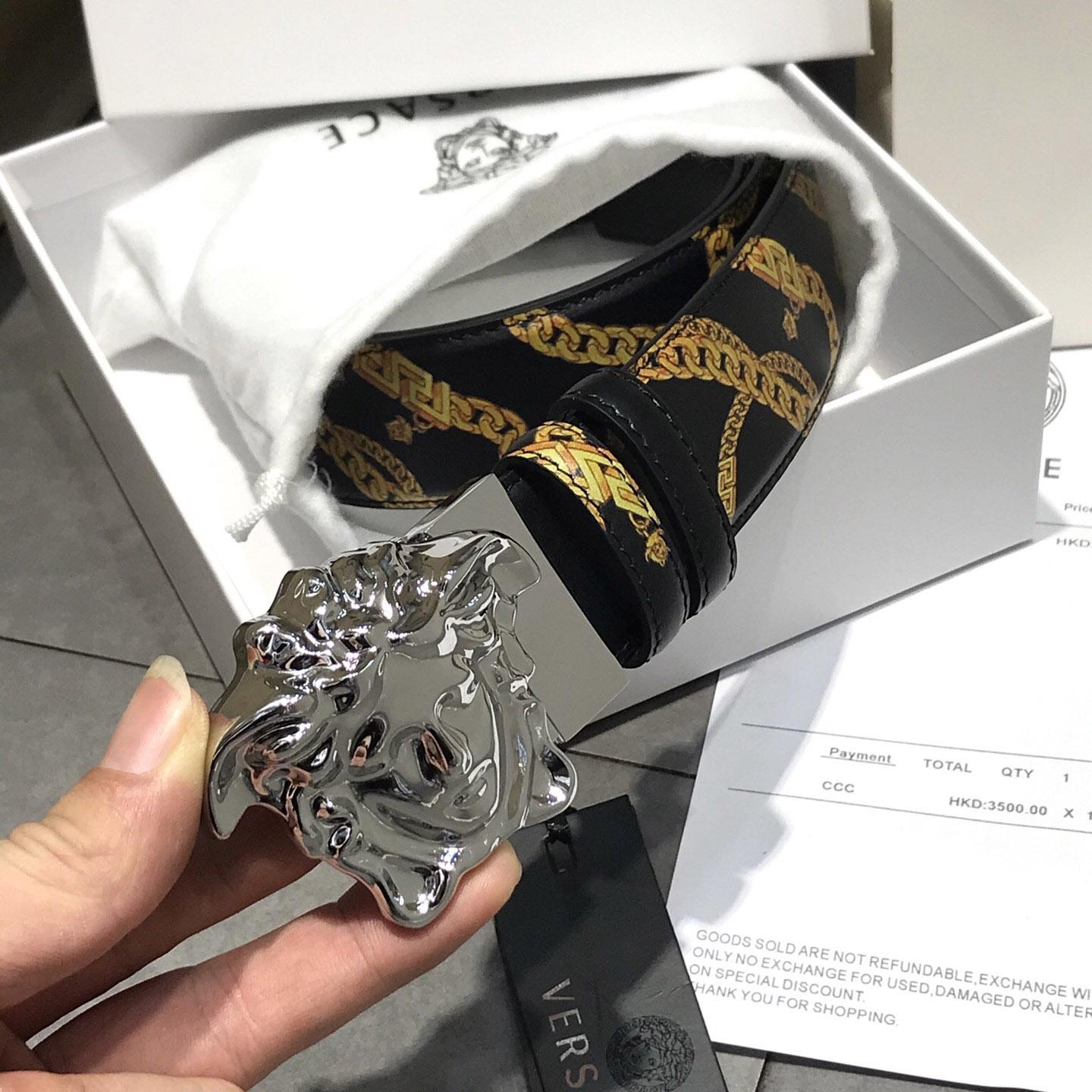 Versace Barocco Reversible Leather Belt  - PerfectKickZ