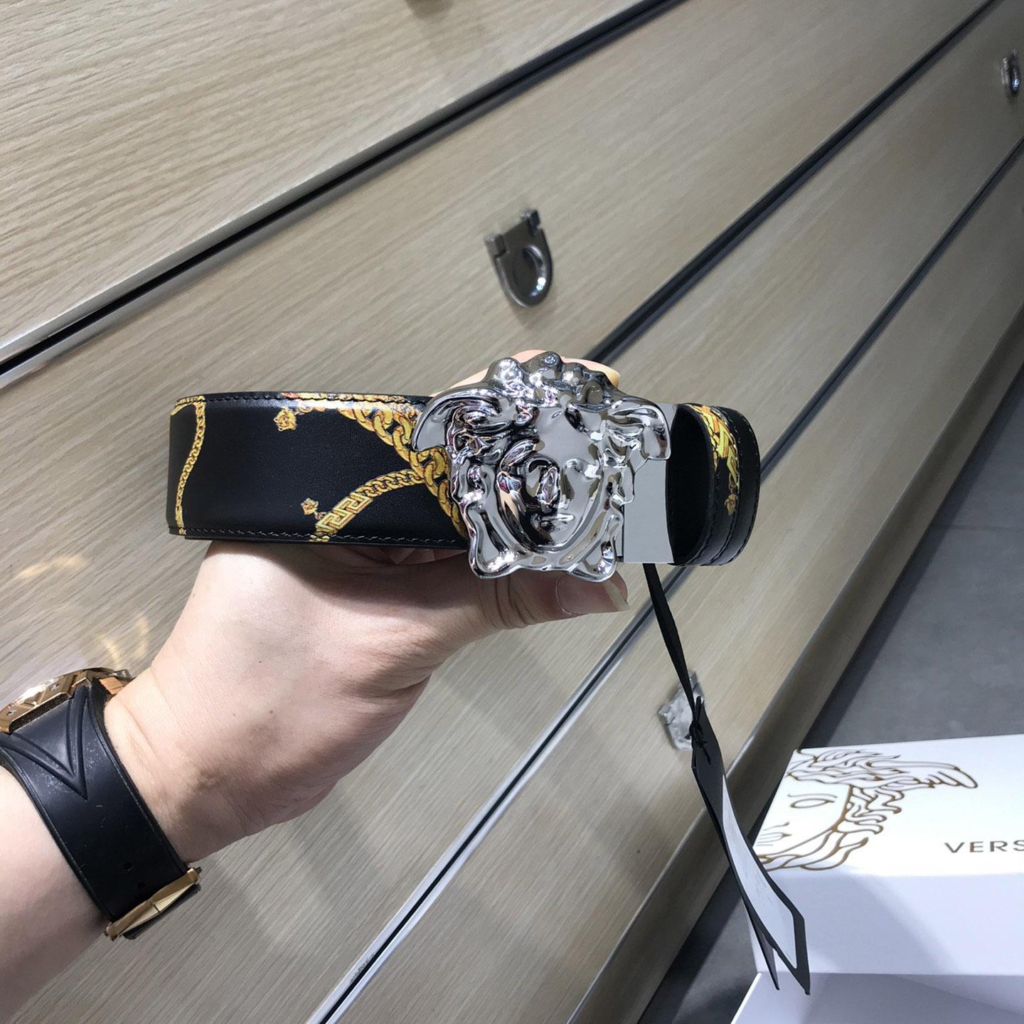 Versace Barocco Reversible Leather Belt  - PerfectKickZ