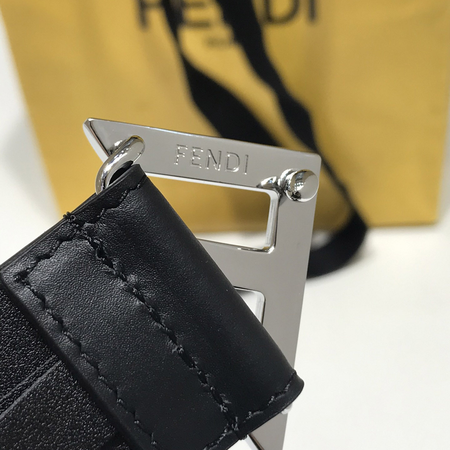 Fendi Black Leather Belt - PerfectKickZ
