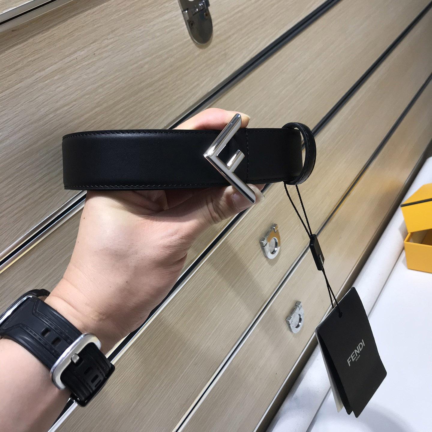 Fendi Black Leather Belt - PerfectKickZ