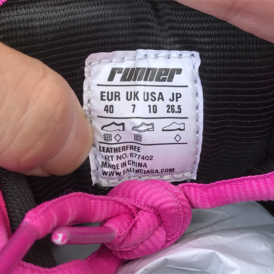 Balenciaga Runner Sneaker In Dark Pink And Black Mesh And Nylon - PerfectKickZ