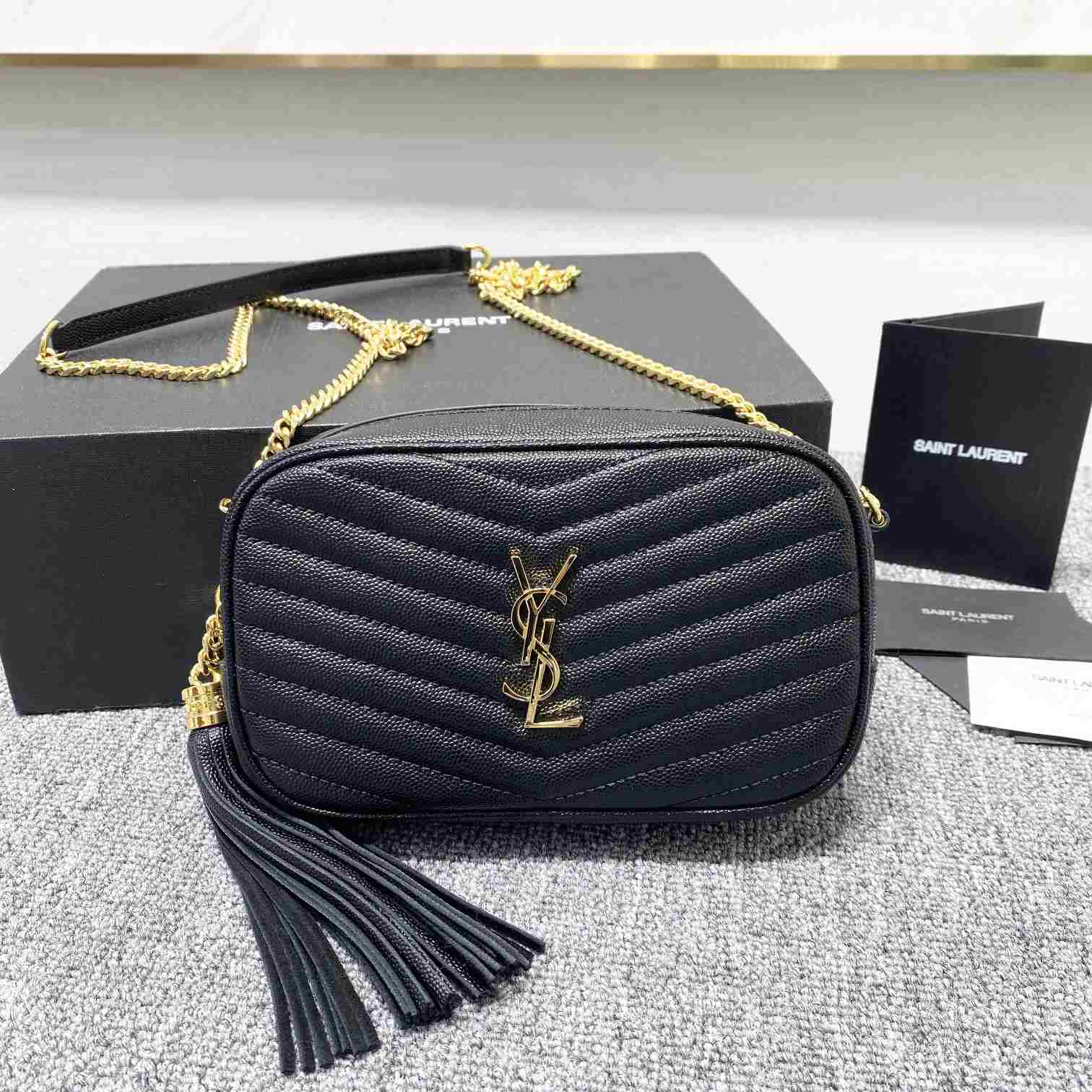 Saint Laurent Lou Camera Bag In Quilted Leather(18-11x5cm) - PerfectKickZ