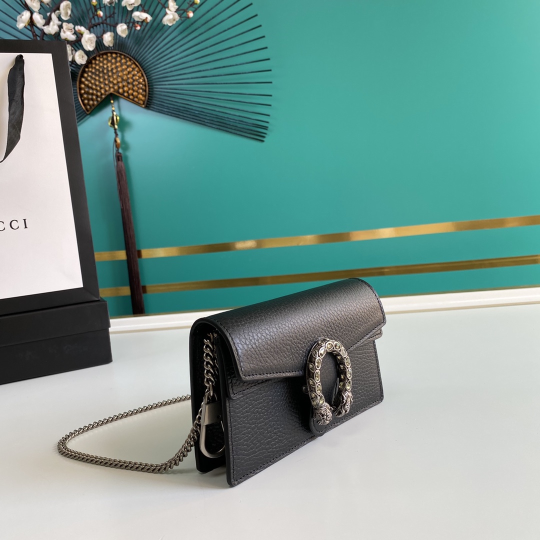 Gucci Dionysus Leather Super Mini Bag(16.5-10-4.5cm)    - PerfectKickZ